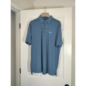 Levelwear Atlanta Hawks NBA Men's Polo City Edition Blue Striped Golf Perf. L